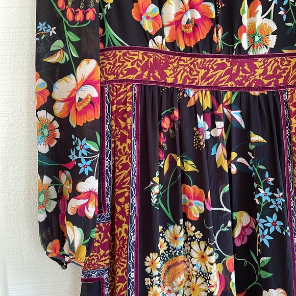 Anthropologie Floral Maxi Dress - Black and Red - Picture 4 of 12